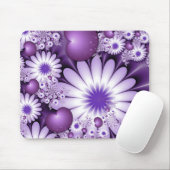 Fallende in Liebe Abstrakte Blume & Herz Fraktal Mousepad (Mit Mouse)