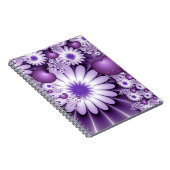 Fallende in Liebe Abstrakte Blume & Herz Fraktal Notizblock (Rechte Seite)