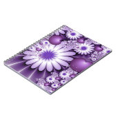 Fallende in Liebe Abstrakte Blume & Herz Fraktal Notizblock (Linke Seite)