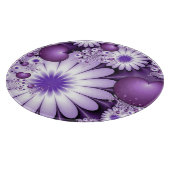 Fallende in Liebe Abstrakte Blume & Herz Fraktal Schneidebrett (Ecke)