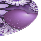 Fallende in Liebe Abstrakte Blume & Herz Fraktal Schneidebrett (Ecke)