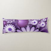 Fallende in Liebe Abstrakte Blume & Herz Fraktal Seitenschläferkissen (Rückseite)