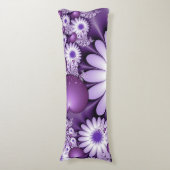 Fallende in Liebe Abstrakte Blume & Herz Fraktal Seitenschläferkissen (Vorderseite Vertikal)