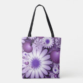 Fallende in Liebe Abstrakte Blume & Herz Fraktal Tasche (Rückseite)