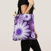 Fallende in Liebe Abstrakte Blume & Herz Fraktal Tasche (Von Nahem)