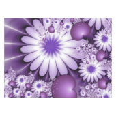 Fallende in Liebe Abstrakte Blume & Herz Fraktal Tischdecke (Vorderseite (Horizontal))