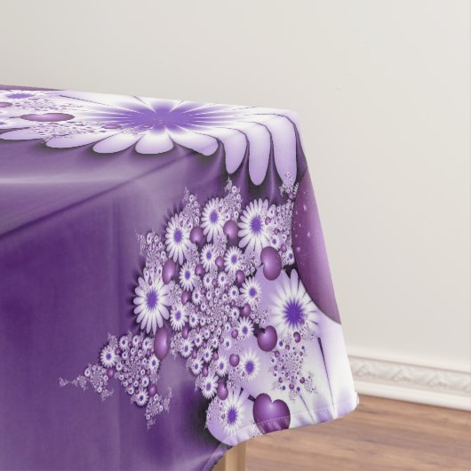 Fallende in Liebe Abstrakte Blume & Herz Fraktal Tischdecke (Beispiel)