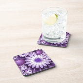 Fallende in Liebe Abstrakte Blume & Herz Fraktal Untersetzer (Rechte Seite)