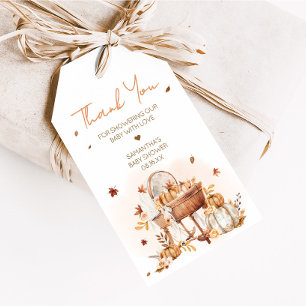 Fallende in Liebe Autumn Baby Shower Fevor Tags Geschenkanhänger