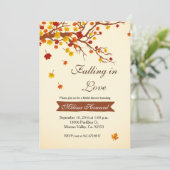 Fallende in Liebe Bridal Dusche Einladung (Stehend Vorderseite)