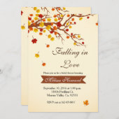 Fallende in Liebe Bridal Dusche Einladung (Vorne/Hinten)