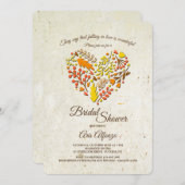 Fallende in Liebe Bridal Dusche Einladung (Vorne/Hinten)