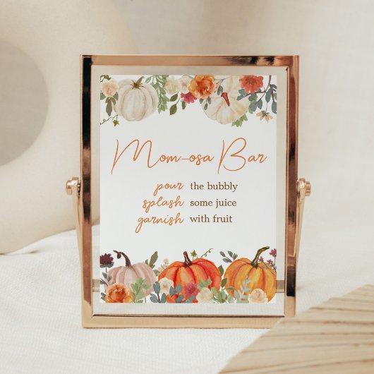 Fallende in Liebe Floral Pumpkin Mama Osa Bar Poster