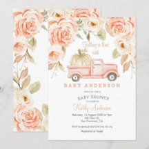 Fallende in Liebe Pfirsichdusche Einladung