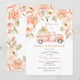 Fallende in Liebe Pfirsichdusche Einladung