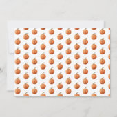 Fallende in Liebe Pumpkin Foto Geburt Ankündigung (Rückseite)