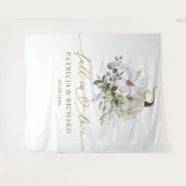 Fallende in Liebe Pumpkin Hochzeit Hintergrund Wandteppich (Vorderseite (Horizontal))