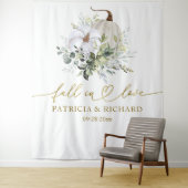 Fallende in Liebe Pumpkin Hochzeit Hintergrund Wandteppich (Beispiel)