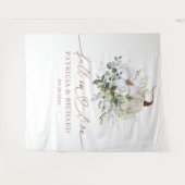 Fallende in Liebe Pumpkin Hochzeit Hintergrund Wandteppich (Vorderseite (Horizontal))