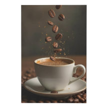 Fallende Kaffeebohnen