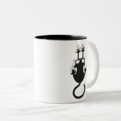 Fallende Katze Zweifarbige Tasse (VorderseiteRechts)