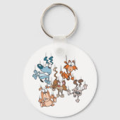 Fallende Katzen und Hunde Schlüsselanhänger (Rückseite)
