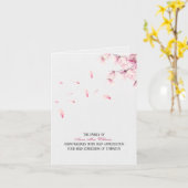 Fallende Kirschblüten Beileid Danke Karte (Gelbe Blume)