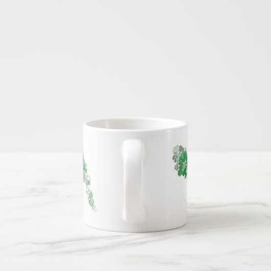 Fallende Kleeblätter Espressotasse (Rückseite)