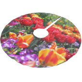 Fallende Krimsonwellen Polyester Weihnachtsbaumdecke (Schrägansicht)