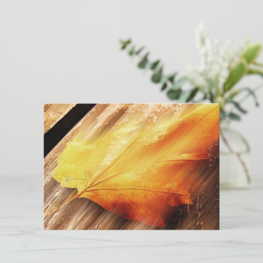 Fallende Leaf-Aufforderung Einladung (Stehend Vorderseite)