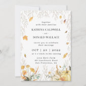 Fallende Leaf Herbsthochzeit Einladung (Vorderseite)