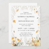 Fallende Leaf Herbsthochzeit Einladung (Vorne/Hinten)