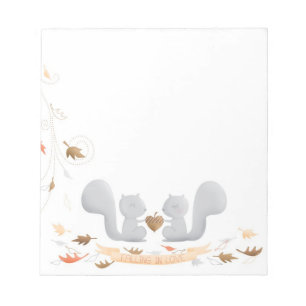 Fallende Liebe Eichhörnchen Notizblock