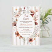 Fallende Liebe Fall Wildblume Brautparty Einladung (Stehend Vorderseite)