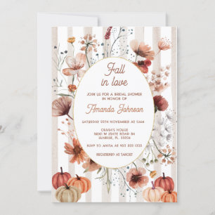 Fallende Liebe Fall Wildblume Brautparty Einladung
