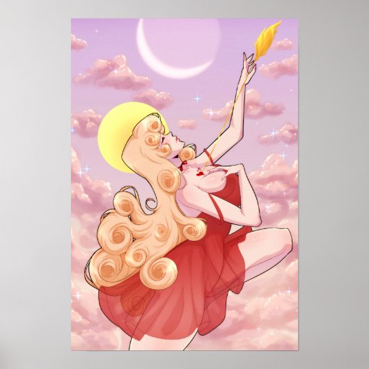 Fallende Liebe - Matte Poster (Vorne)