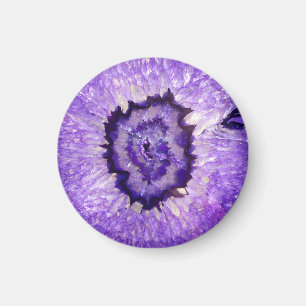 Fallende Lila Agate Geode Magnet
