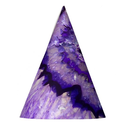Fallende Lila Agate Geode Partyhütchen (Links)