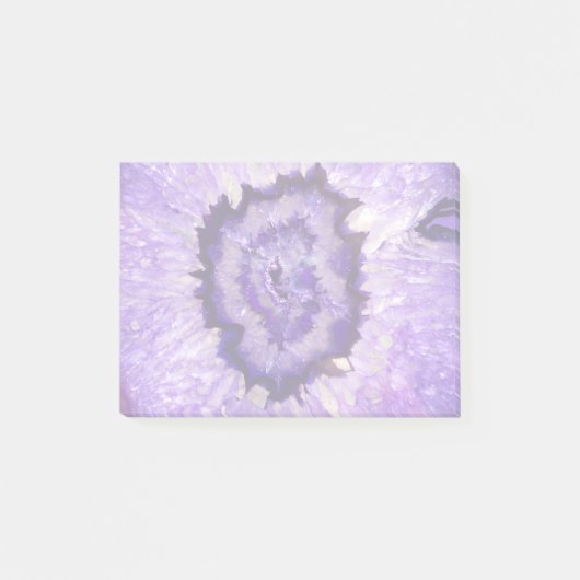 Fallende Lila Agate Geode Post-it Klebezettel (Vorderseite)