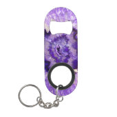 Fallende Lila Agate Geode Schlüsselbund Flaschenöffner (Vorderseite)