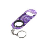 Fallende Lila Agate Geode Schlüsselbund Flaschenöffner (Rückseite Schrägansicht)