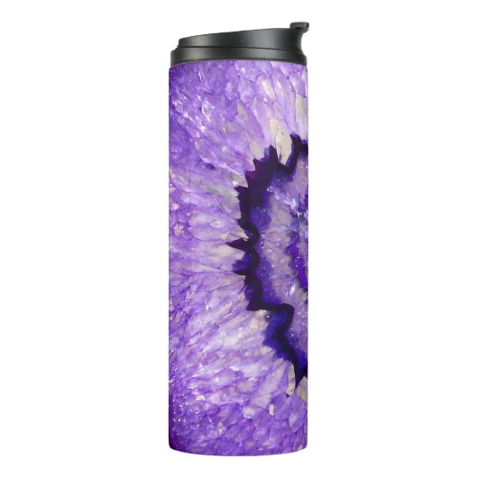 Fallende Lila Agate Geode Thermosbecher (Nach links gedreht)