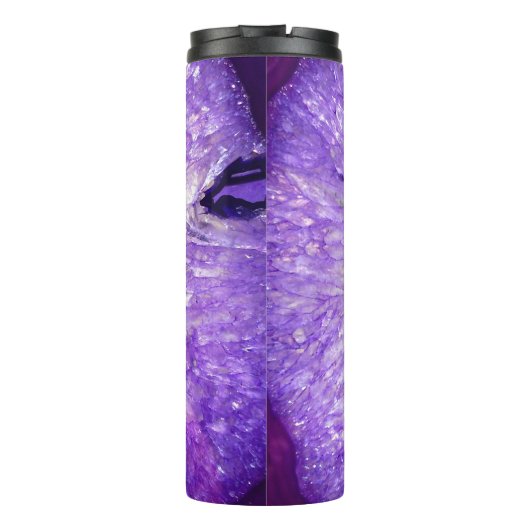 Fallende Lila Agate Geode Thermosbecher (Rückseite)