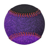 Fallende Lila und schwarze Glitzer-Gradient Baseball (Rückseite)