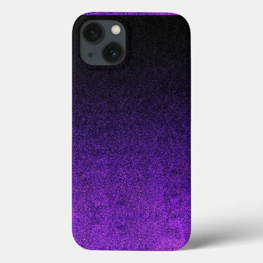 Fallende Lila und schwarze Glitzer-Gradient Case-Mate iPhone Hülle (Rückseite)