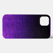 Fallende Lila und schwarze Glitzer-Gradient Case-Mate iPhone Hülle (Rückseite (Horizontal))