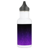 Fallende Lila und schwarze Glitzer-Gradient Edelstahlflasche (Links)