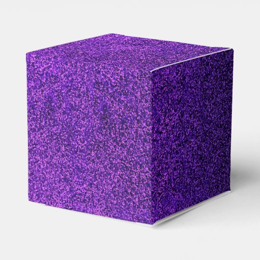 Fallende Lila und schwarze Glitzer-Gradient Geschenkschachtel (Rückseite)