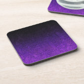 Fallende Lila und schwarze Glitzer-Gradient Getränkeuntersetzer (Linke Seite)