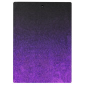 Fallende Lila und schwarze Glitzer-Gradient Klemmbrett (Rückseite)